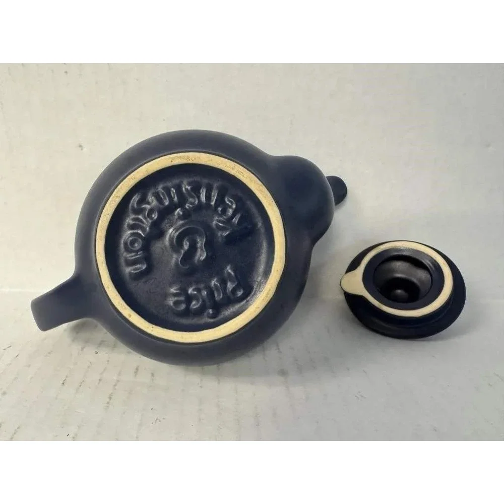 McCoy Pottery Matte Navy Blue‎ Teapot Vintage Ceramic Tea Pot 151